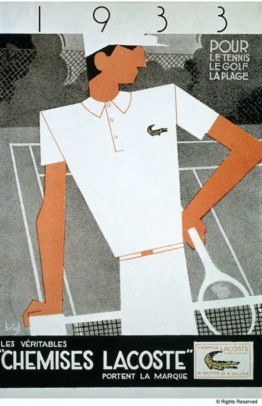Reclame voor de commerciële shirts van Lacoste, 1933 - Het poloshirt - AGMJ