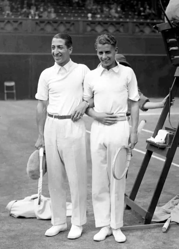 René Lacoste en Henry Wilfred "Bunny" Austin te Wimbledon, 1928 - poloshirt