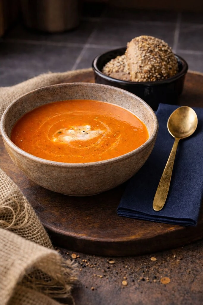 Geroosterde puntpaprikasoep met zure room - FI - Recept van AGMJ