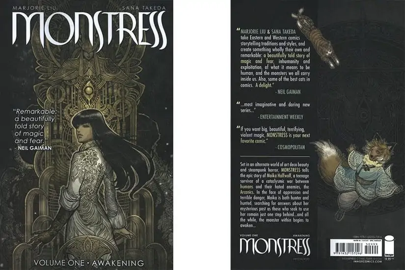 Monstress Awakening - Marjorie Liu en Sana Takeda - Boekentips - Boekenbeurs 2018 - door Laurens M - via AGMJ