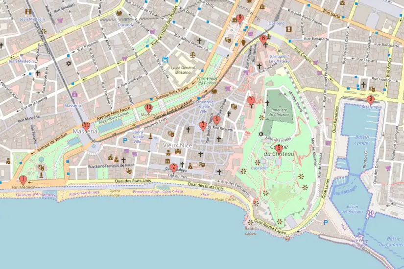 Citytrip Nice bezienswaardigheden - Kaart Nice - door Laurens M - via AGMJ