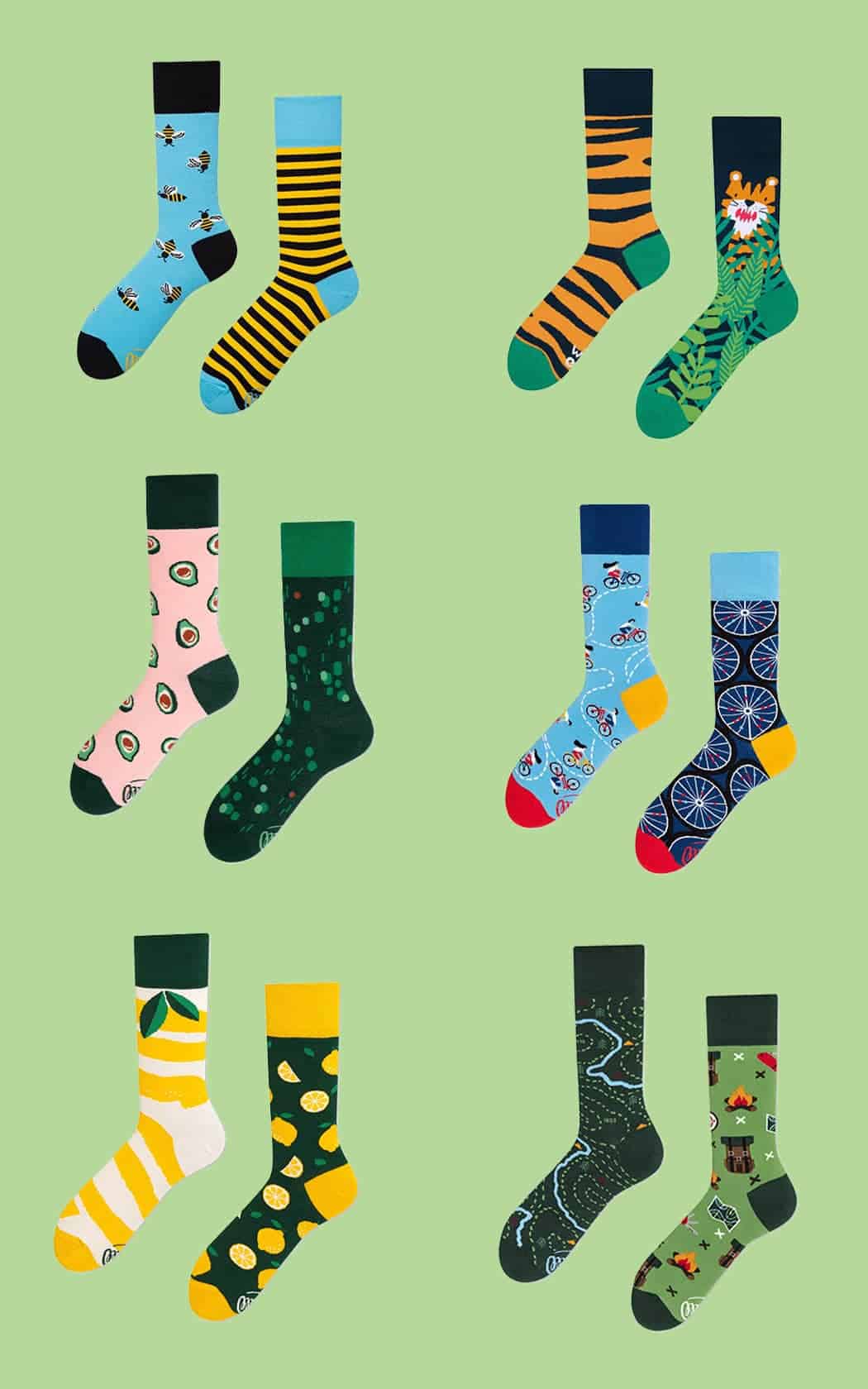 Leuke sokken - 5 x inspiratie voor toffe sokken - Mismatched sokken - door Laurens M - via AGMJ.be