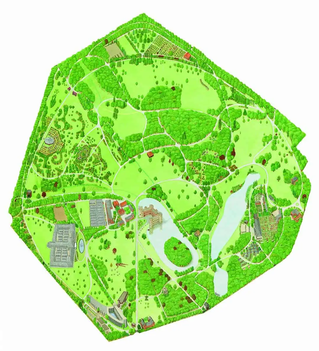 Plantentuin Meise plattegrond - plan van de botanische tuin - AGMJ